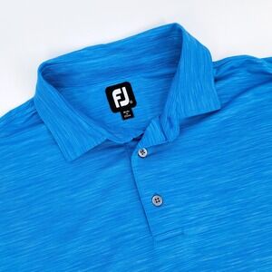 FootJoy Performance Polo Shirt Mens XL Blue Space Dye UPMC Golf Short Sleeve